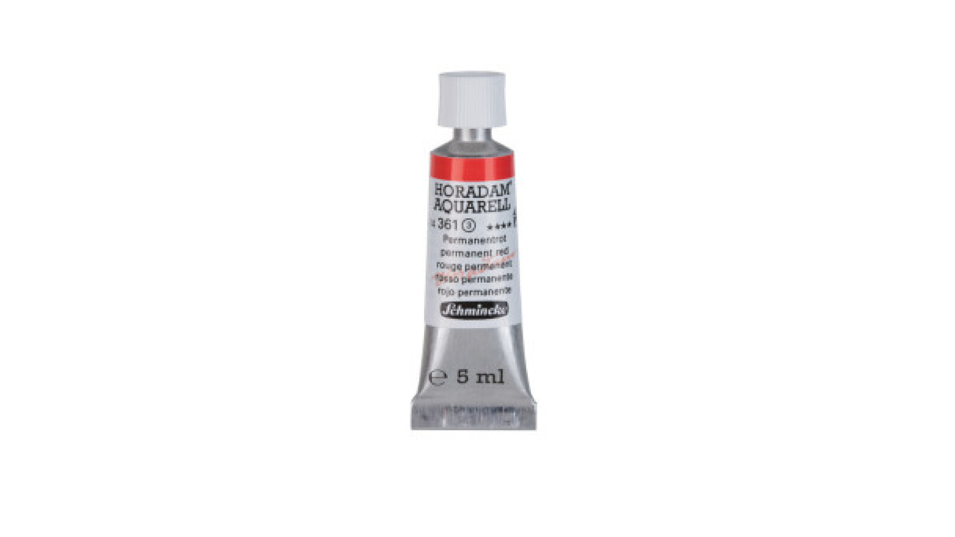 Watercolour paint Schmincke Horadam Aquarell permanent red 5 ml. 361