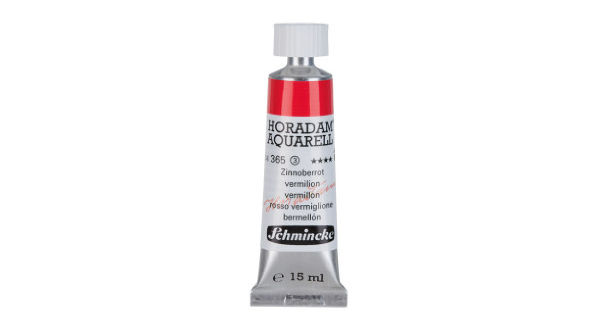 Farba akwarelowa Schmincke Horadam Aquarell czerwony cynober 15 ml. 365