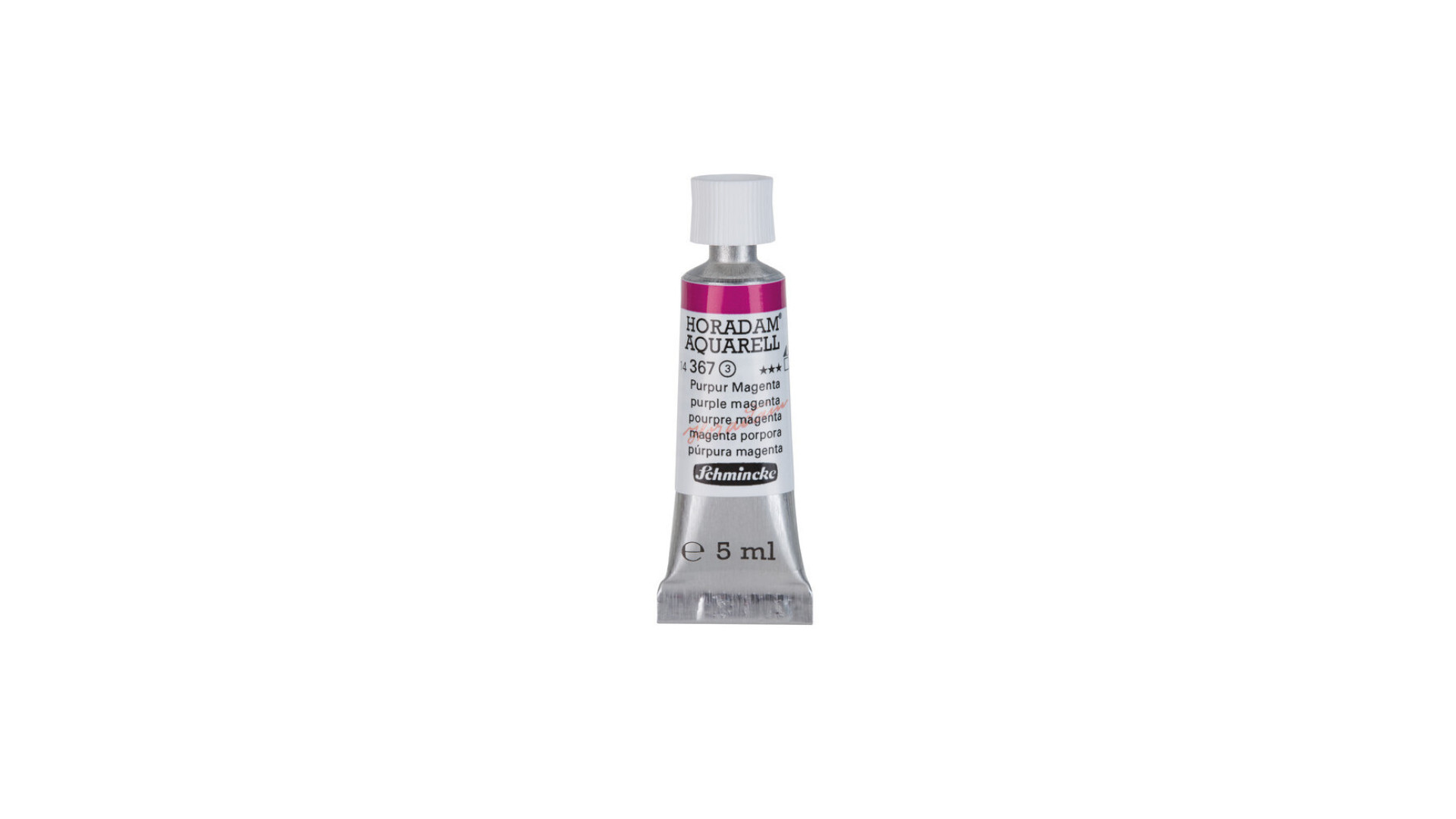 Watercolour paint Schmincke Horadam Aquarell purple magenta 5 ml. 367