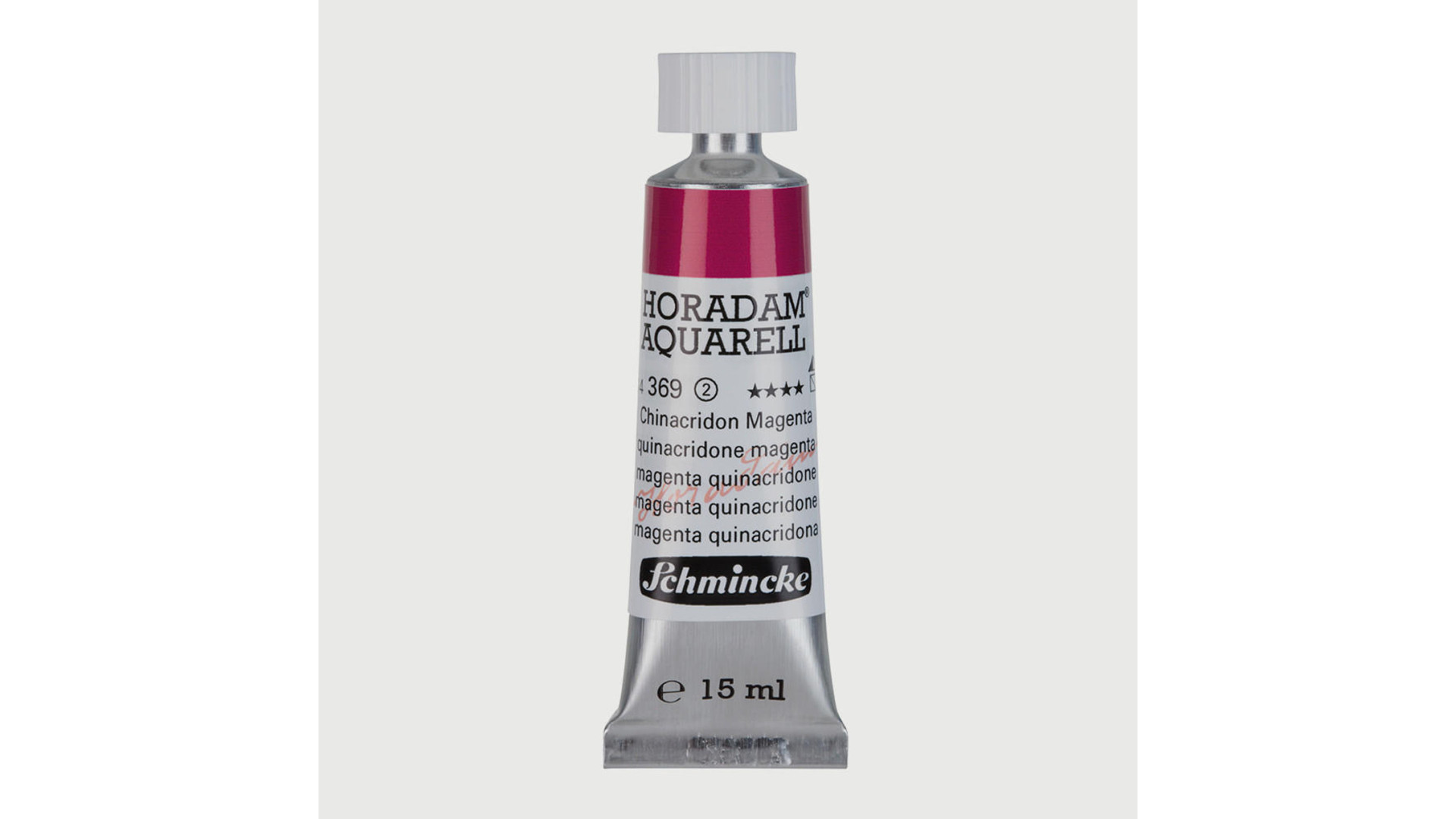 Watercolour paint Schmincke Horadam Aquarell quinacridone magenta 15 ml. 369