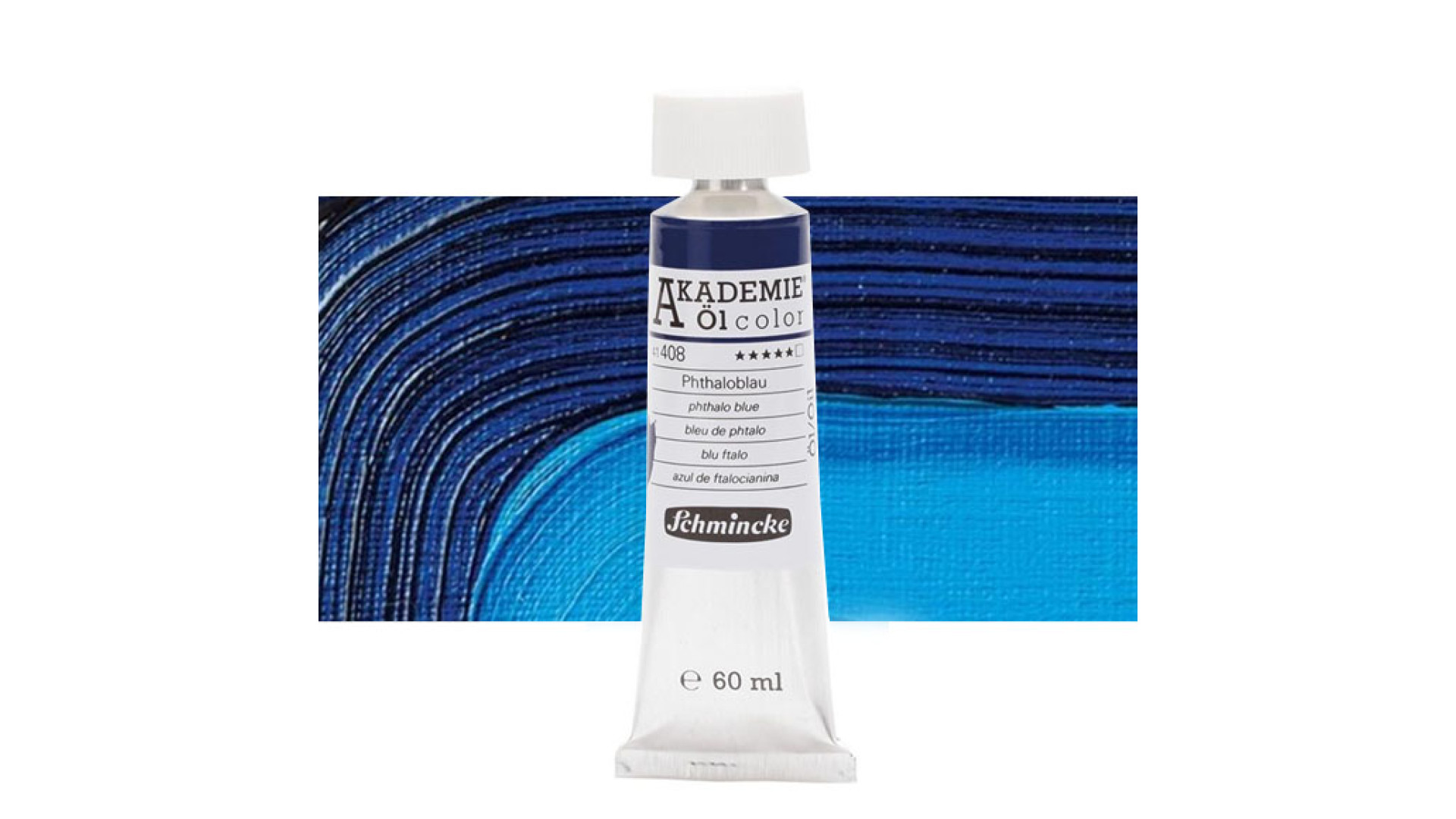 Oil paint Schmincke Akademie phthalo blue 60 ml. 408