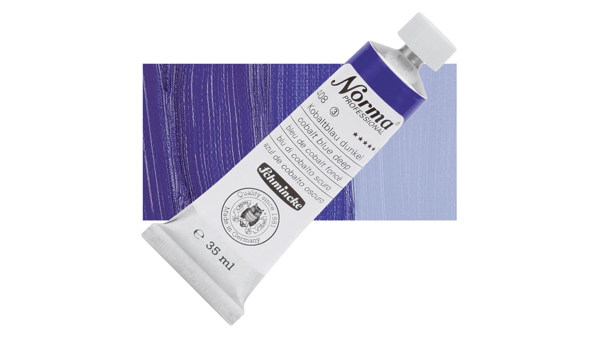 Farba olejna Schmincke Norma Professional kobaltowa głęboka odcień. 35 ml. 408
