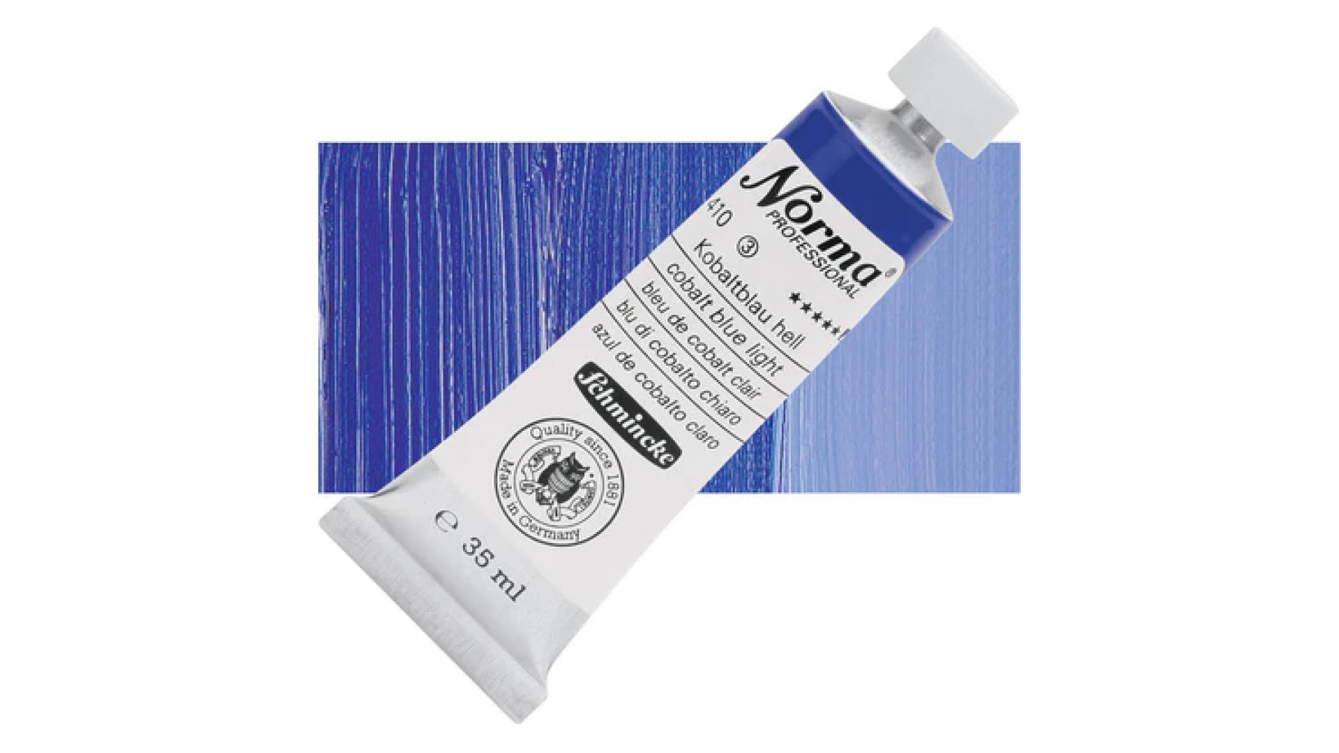 Farba olejna Schmincke Norma Professional kobaltowy niebieski jasny odcień. 35 ml. 410