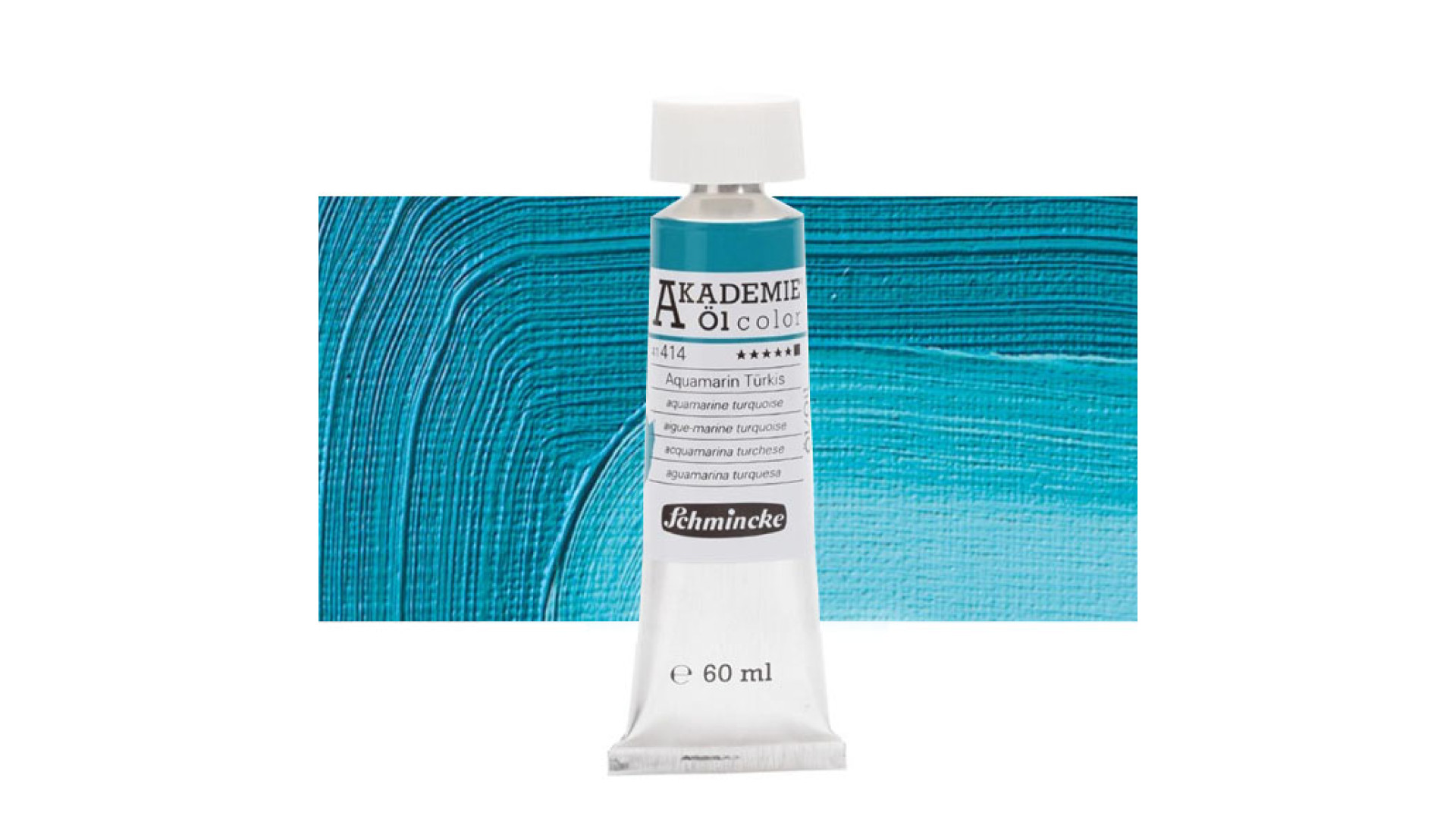 Oil paint Schmincke Akademie aquamarine turquoise 60 ml. 414