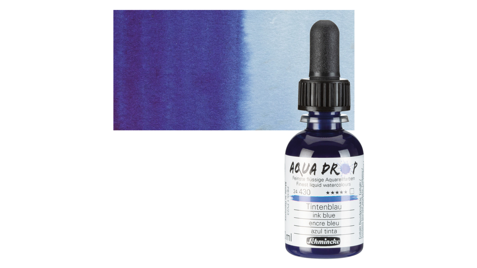 Watercolour paint Schmincke Aqua drop ink blue 30 ml. 430