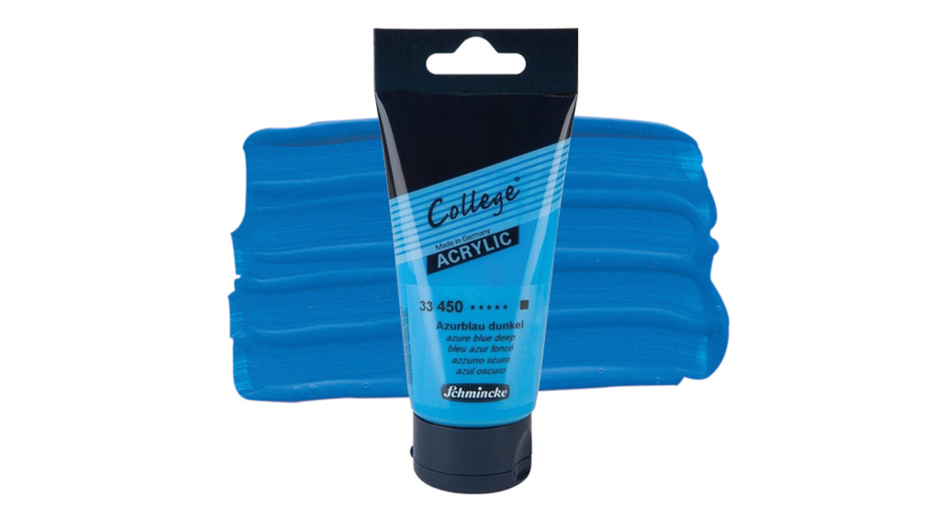 Farba akrylowa Schmincke College azurowo niebieska głęboka 75 ml. 450