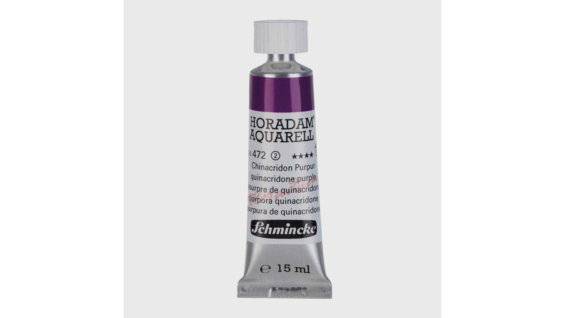 Watercolour paint Schmincke Horadam Aquarell quinacridone purple 15 ml. 472