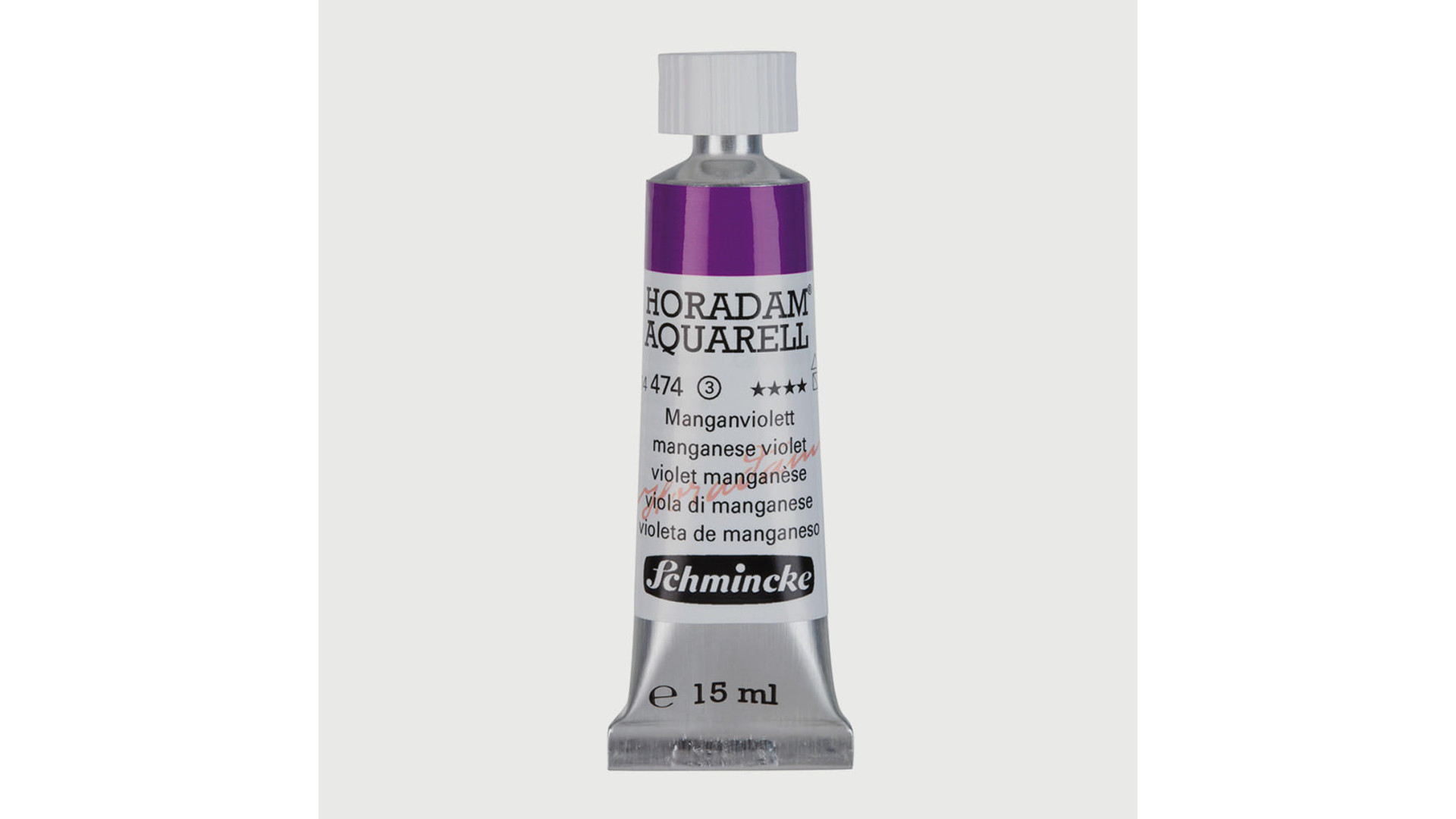 Watercolour paint Schmincke Horadam Aquarell manganese violet 15 ml. 474