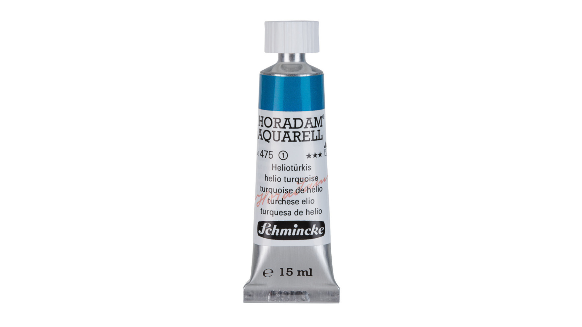 Watercolour paint Schmincke Horadam Aquarell helio turquoise 15 ml. 475