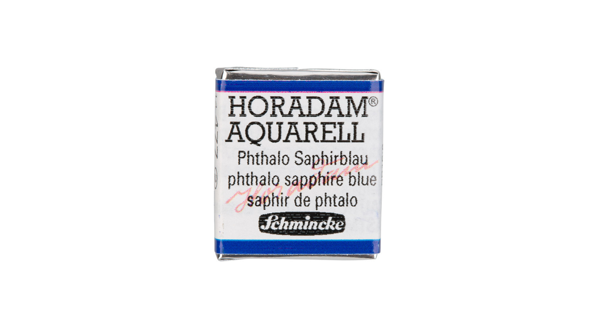 Watercolour paint Schmincke Horadam Aquarell phthalo sapphire blue 477