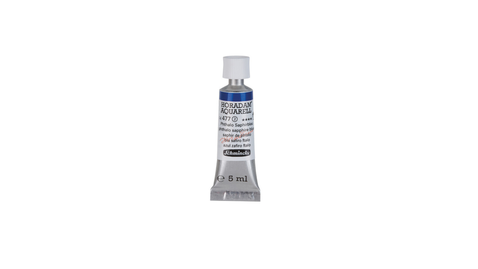 Watercolour paint Schmincke Horadam Aquarell phthalo sapphire blue 5 ml. 477