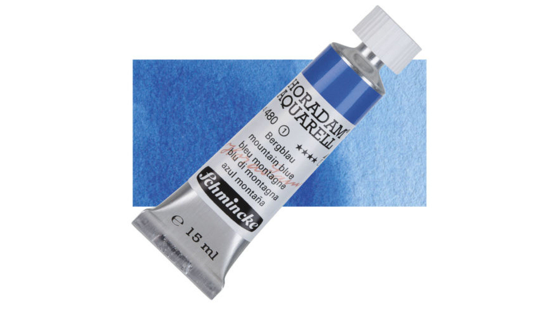 Watercolour paint Schmincke Horadam Aquarell mountain blue 15 ml. 480