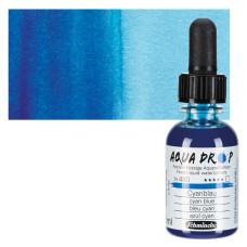 Watercolour paint Schmincke Aqua drop cyan blue 30 ml. 480