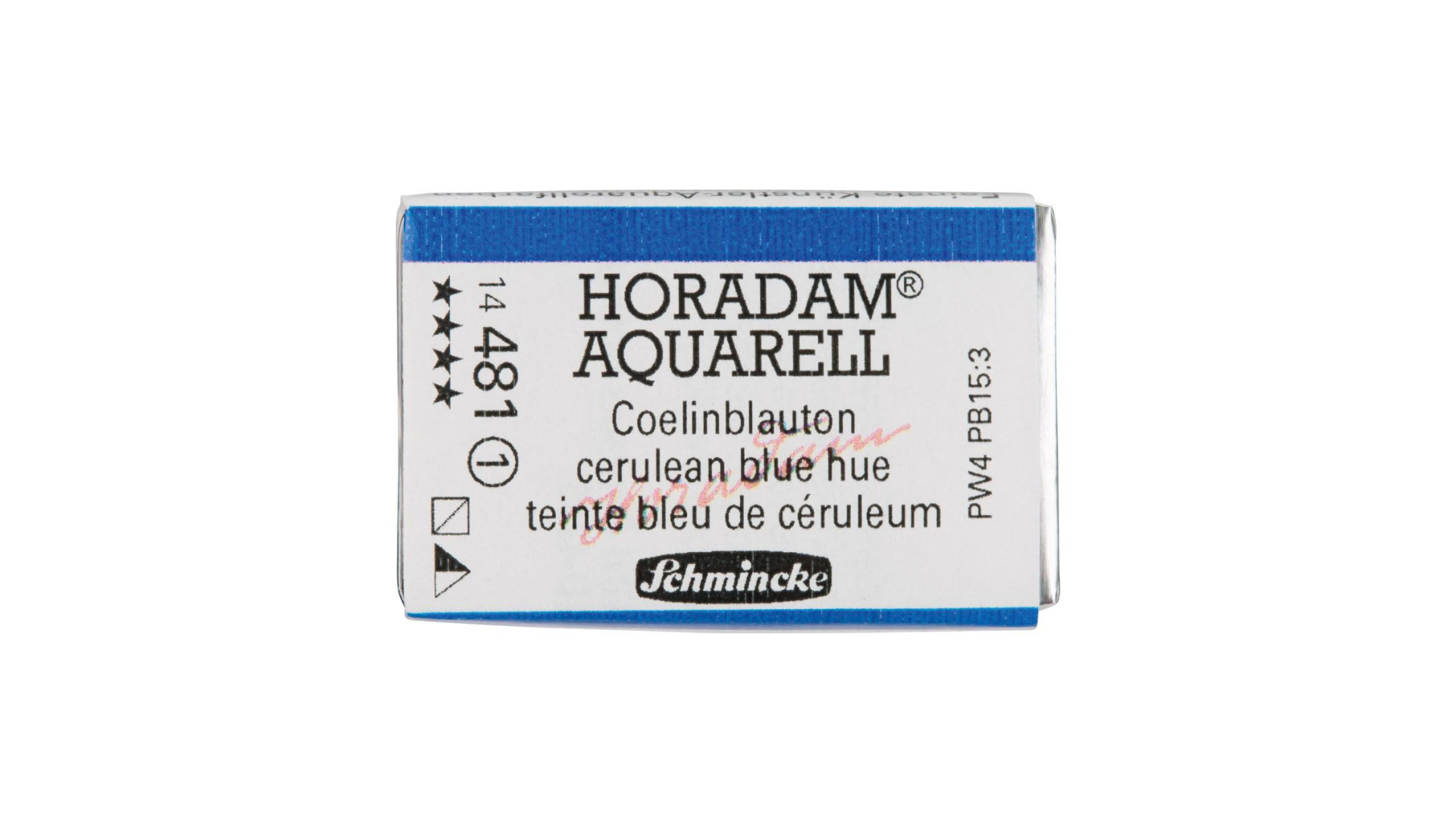 Watercolour paint Schmincke Horadam Aquarell cerulean blue hue 481