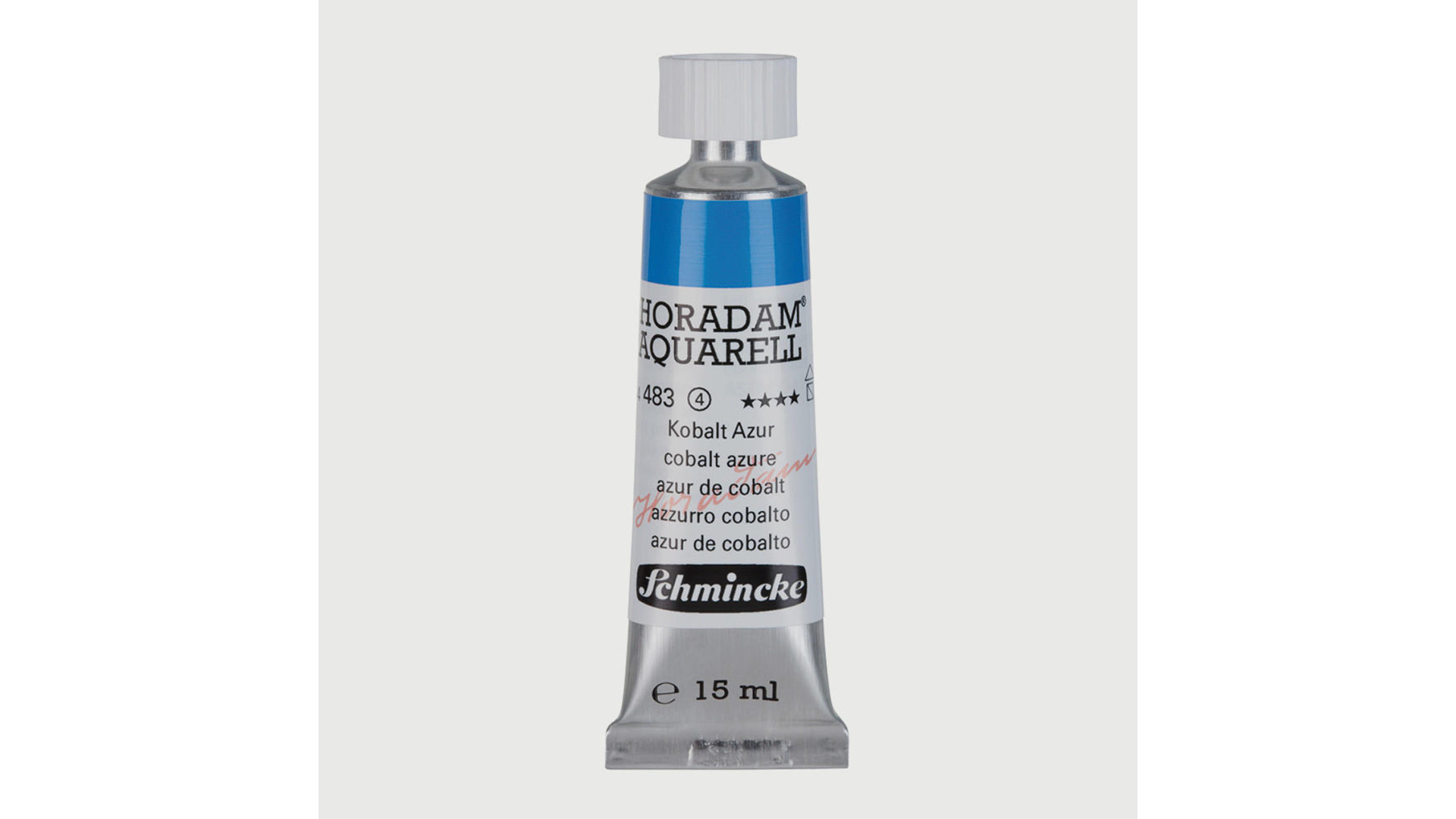 Watercolour paint Schmincke Horadam Aquarell cobalt azure 15 ml. 483