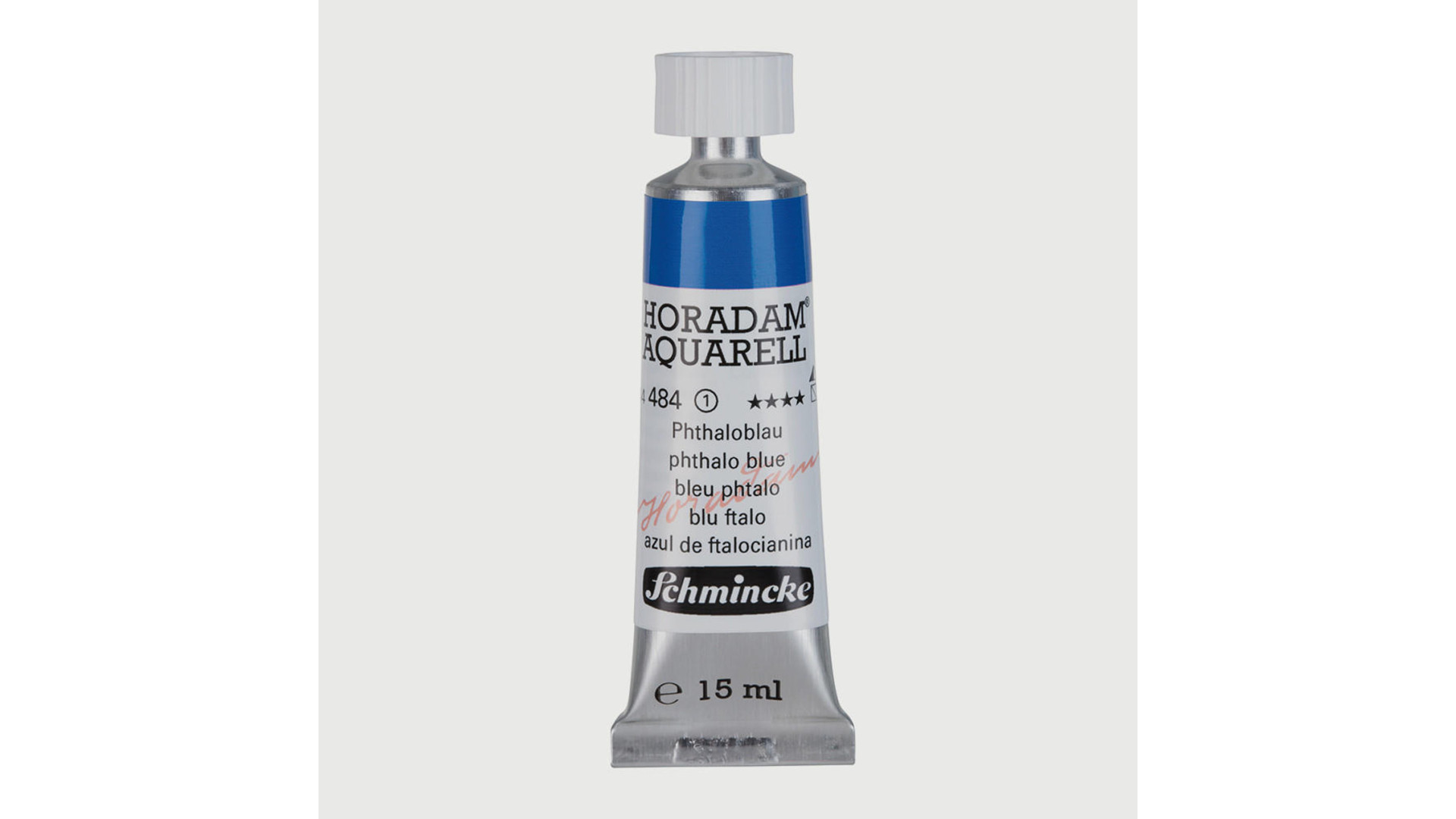 Watercolour paint Schmincke Horadam Aquarell phthalo blue 15 ml. 484