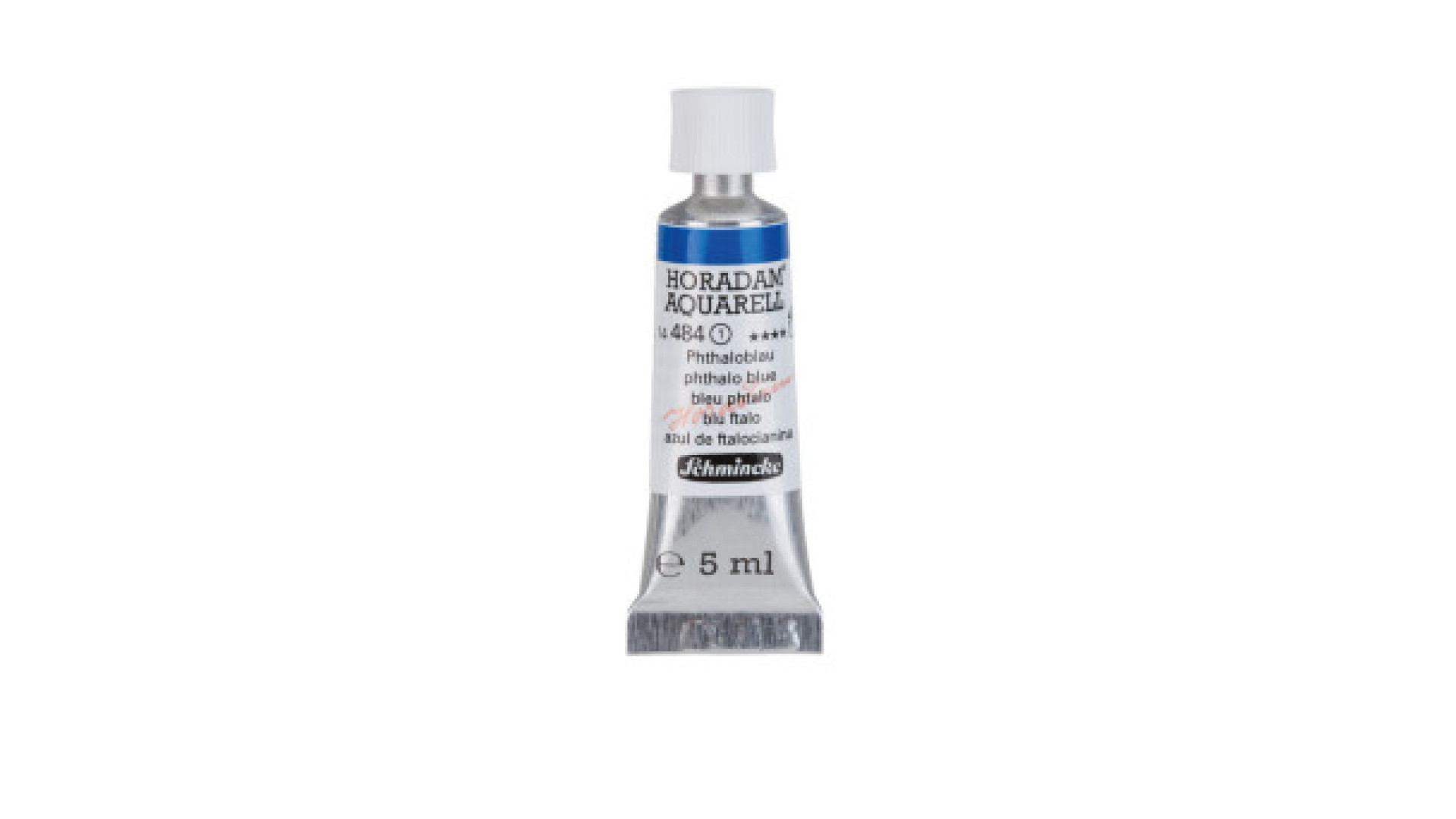 Watercolour paint Schmincke Horadam Aquarell phthalo blue 5 ml. 484