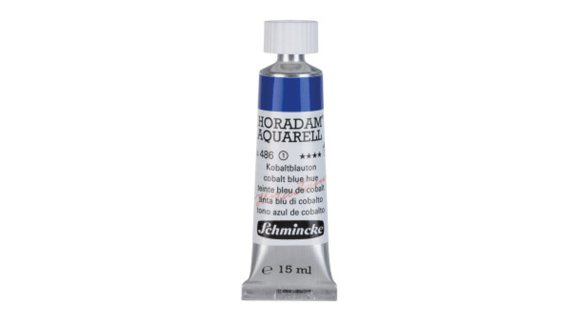 Watercolour paint Schmincke Horadam Aquarell cobalt blue hue 15 ml. 486