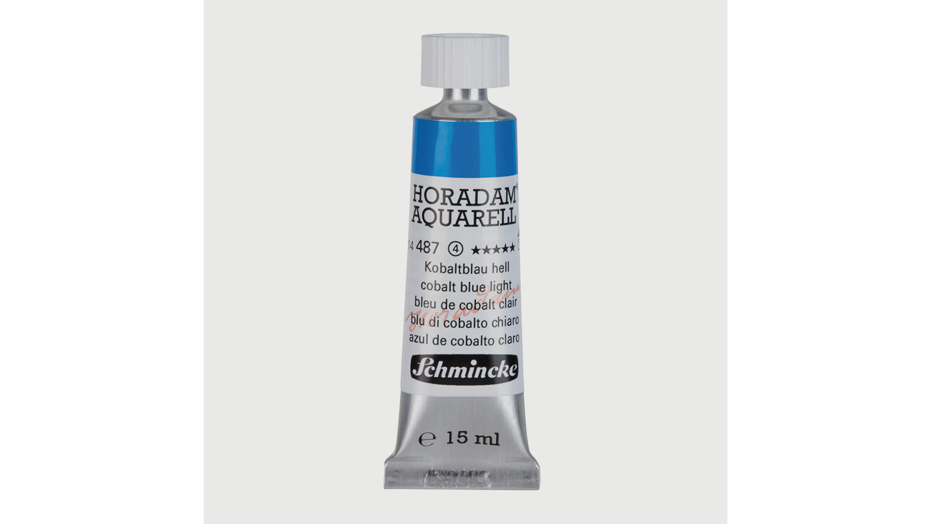 Watercolour paint Schmincke Horadam Aquarell cobalt blue light 15 ml. 487