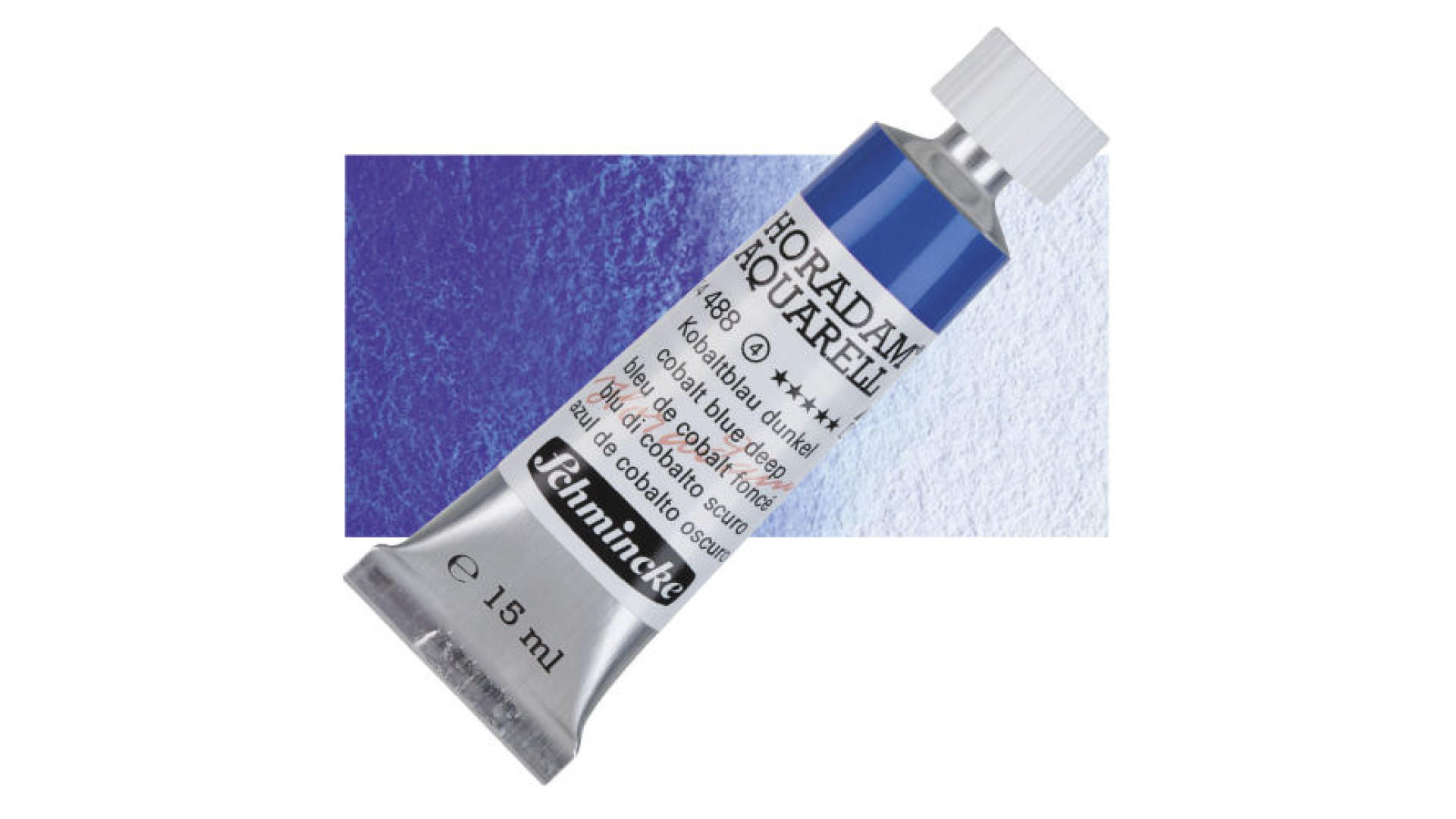 Watercolour paint Schmincke Horadam Aquarell cobalt blue deep 15 ml. 488