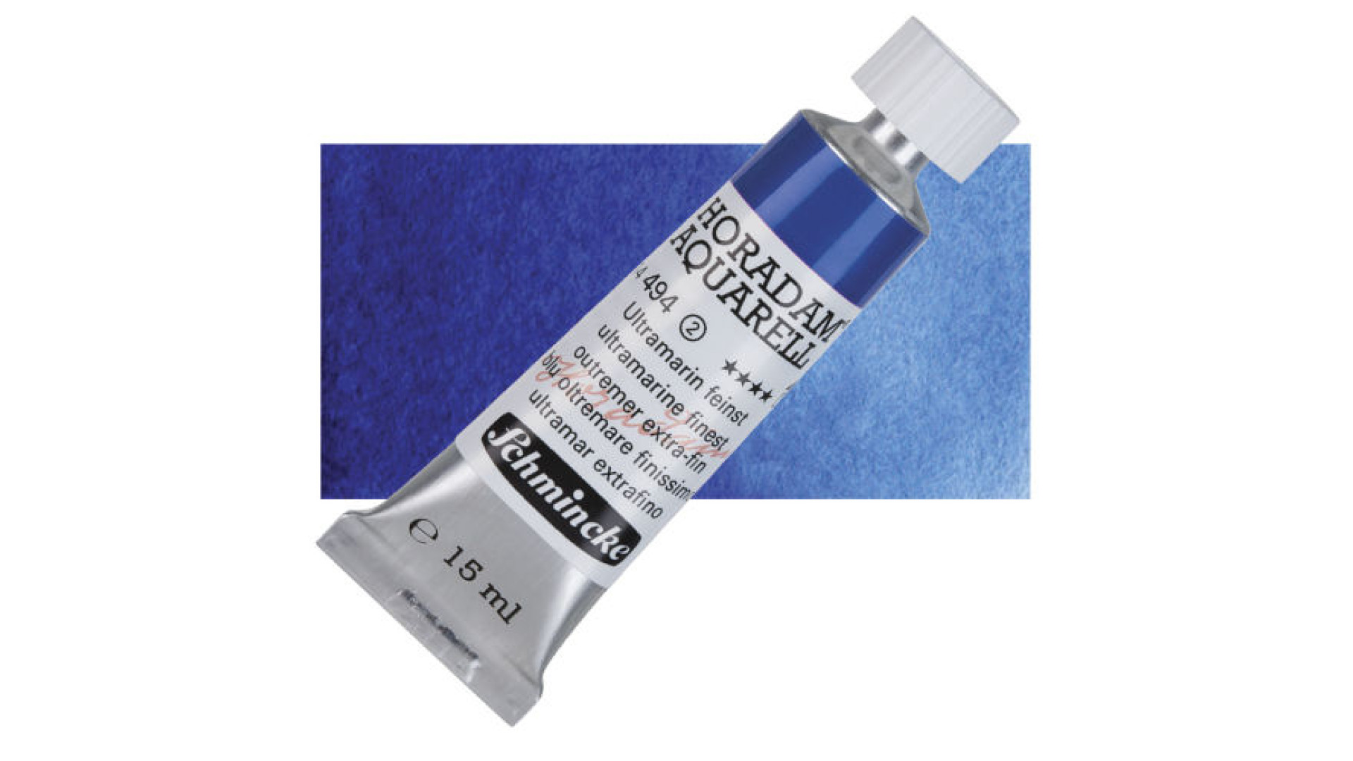 Watercolour paint Schmincke Horadam Aquarell ultramarine finest 15 ml. 494