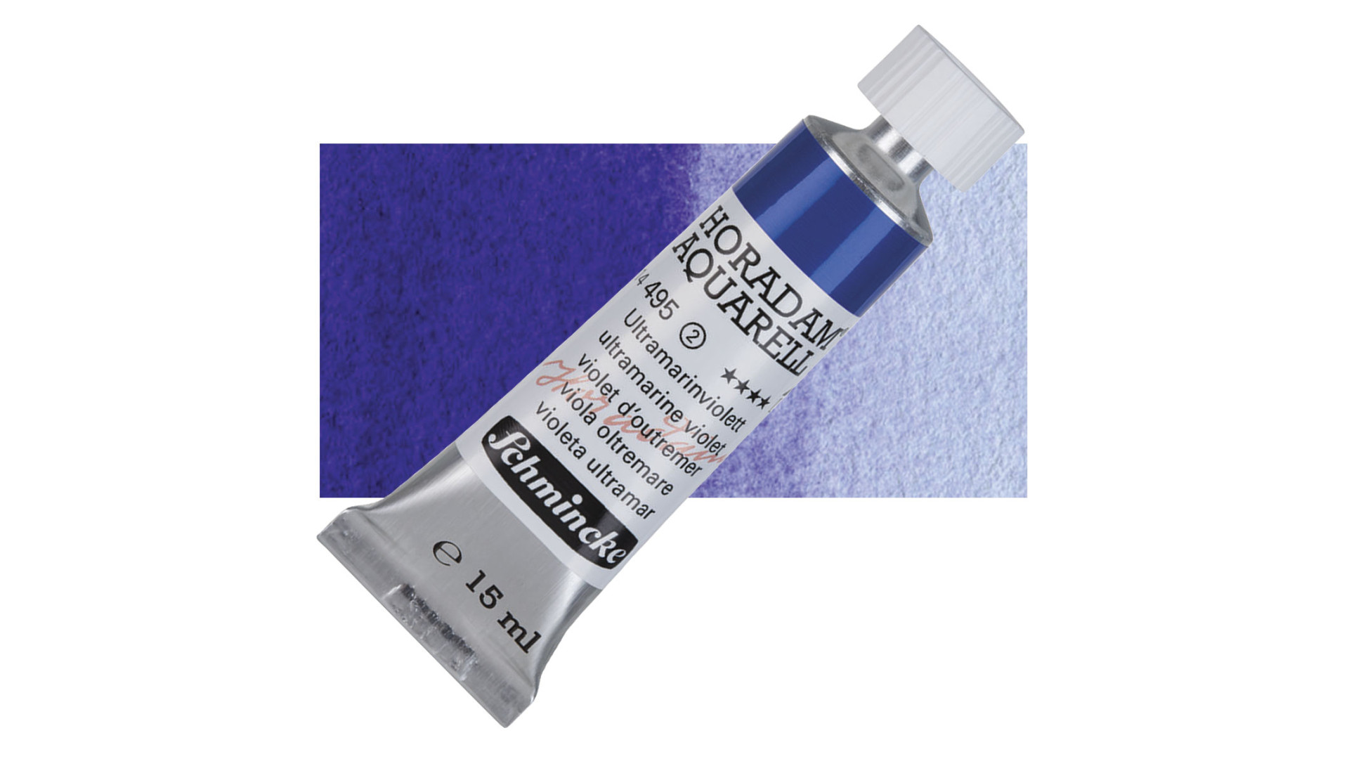 Watercolour paint Schmincke Horadam Aquarell ultramarine violet 15 ml. 495