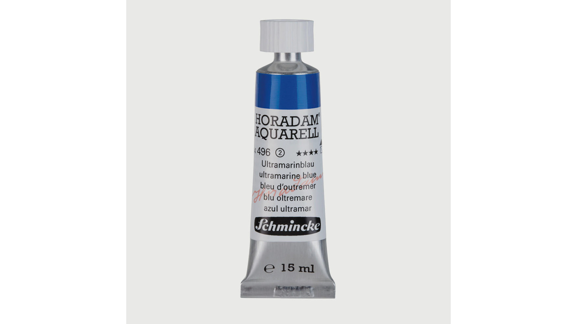 Watercolour paint Schmincke Horadam Aquarell ultramarine blue 15 ml. 496