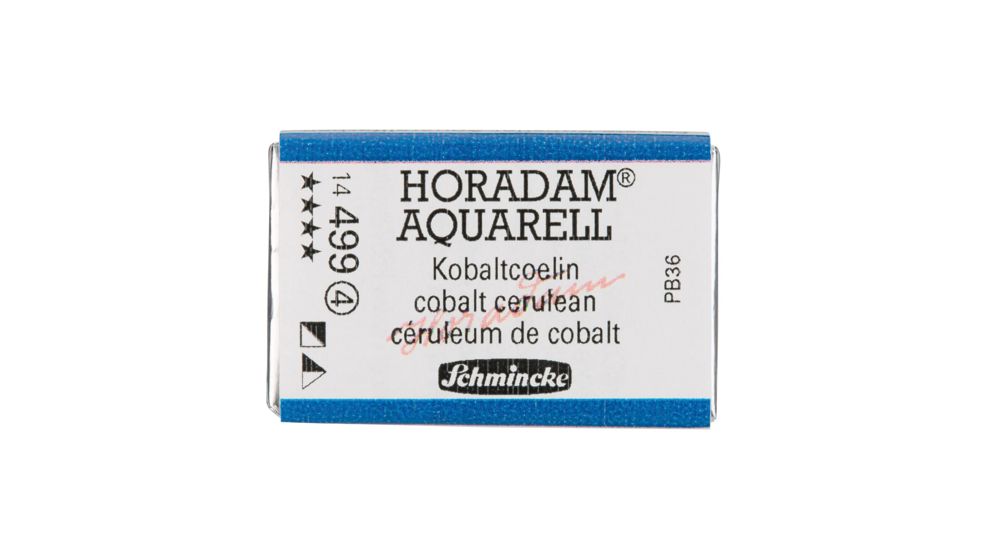 Watercolour paint Schmincke Horadam Aquarell cobalt cerulean 499