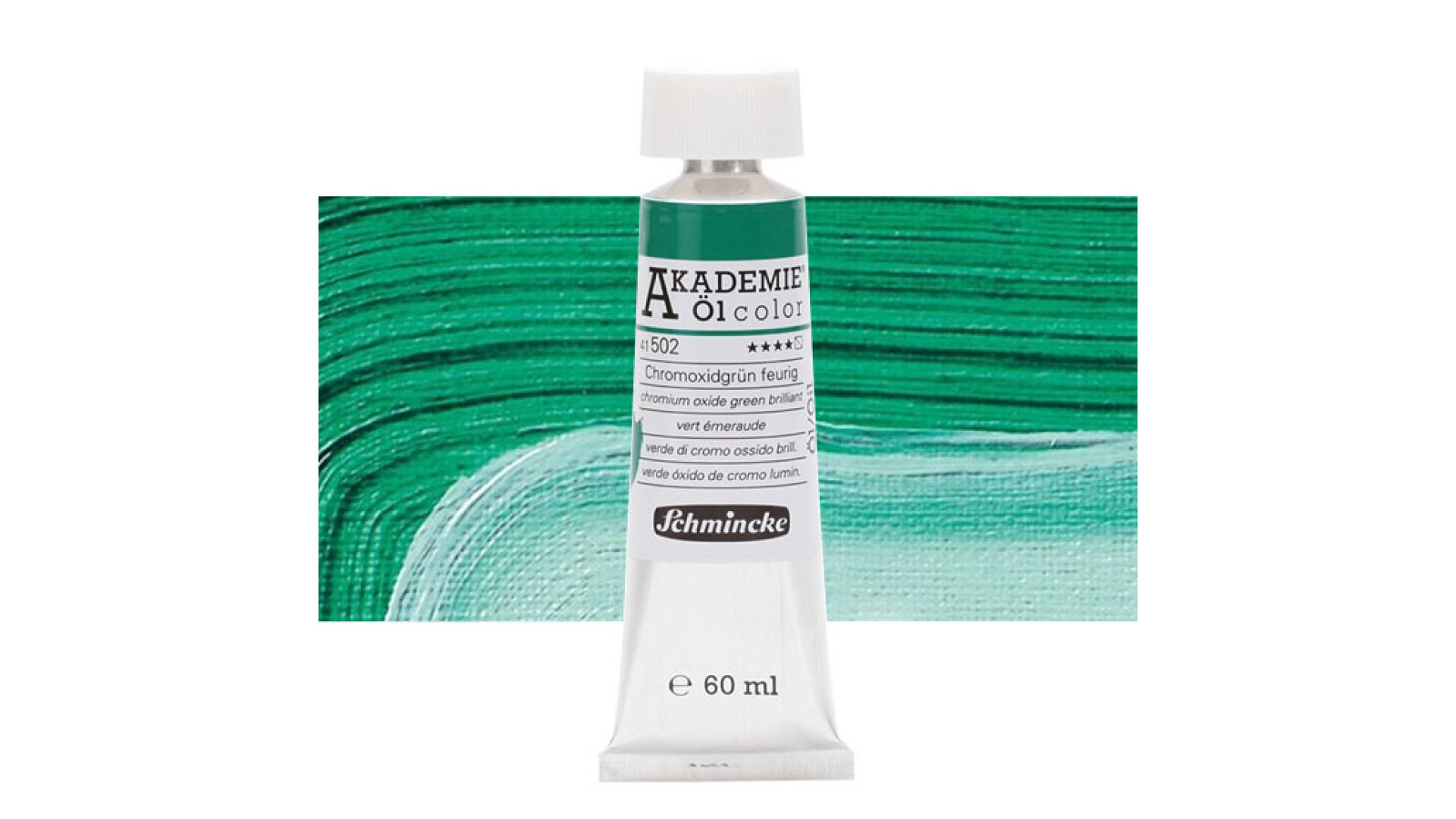 Oil paint Schmincke Akademie chromium oxide green brilliant 60 ml. 502