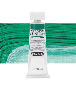 Oil paint Schmincke Akademie chromium oxide green brilliant 60 ml. 502