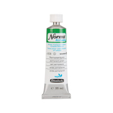 Farba olejna Schmincke Norma Professional w kolorze trwałego zielonego odcienia. 35 ml. 508