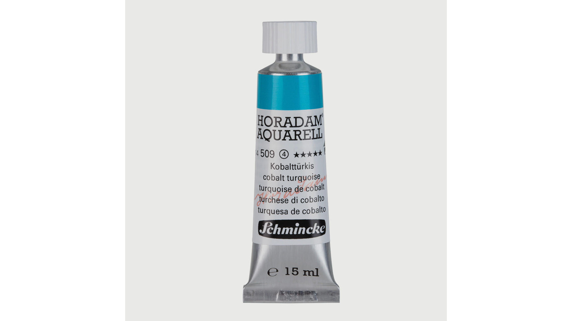 Watercolour paint Schmincke Horadam Aquarell cobalt turquoise 15 ml. 509