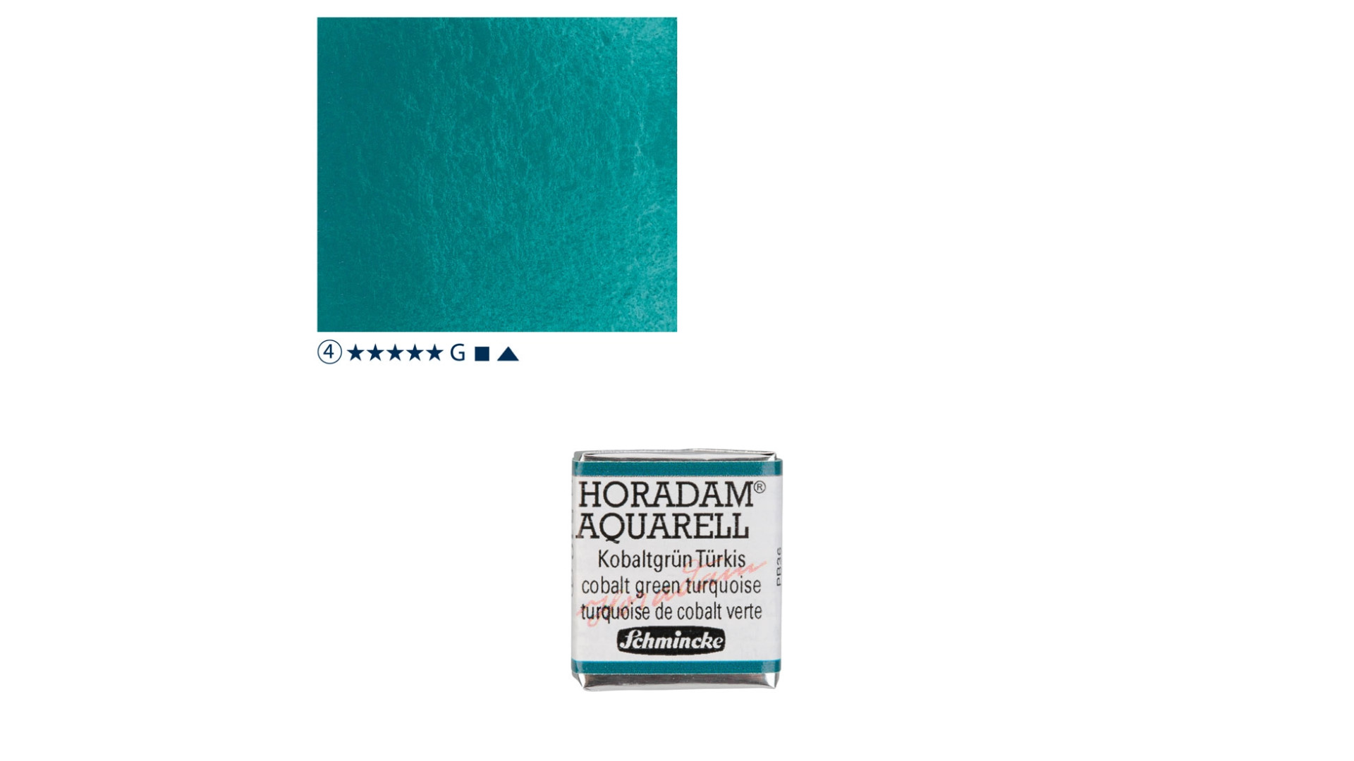 Watercolour paint Schmincke Horadam Aquarell cobalt green turquoise 510