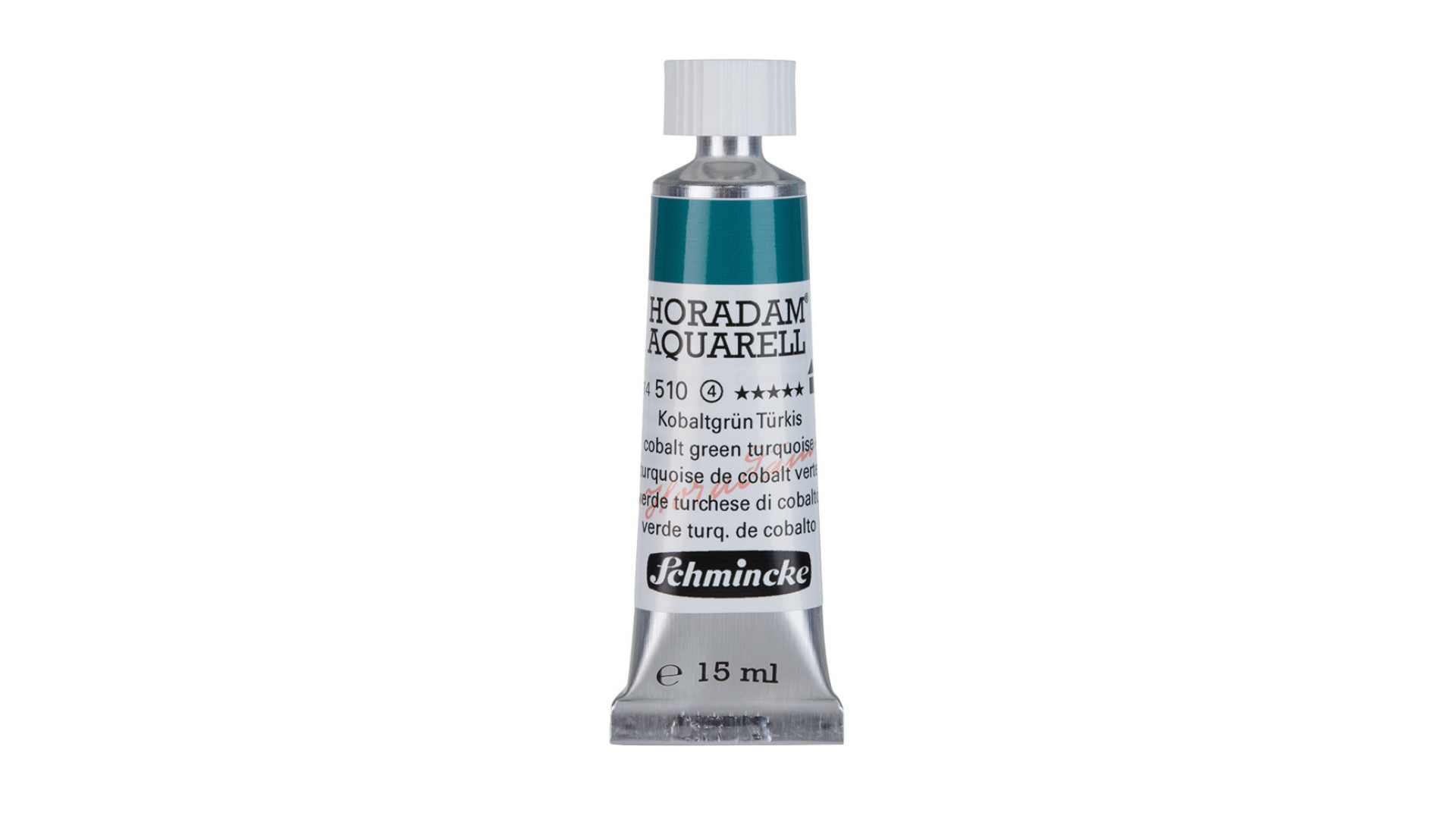 Watercolour paint Schmincke Horadam Aquarell cobalt green turquoise 15 ml. 510