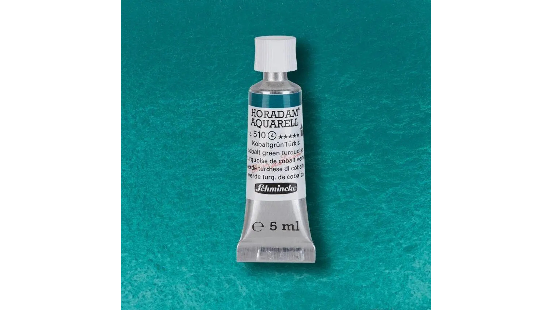 Watercolour paint Schmincke Horadam Aquarell cobalt green turquoise 5 ml. 510