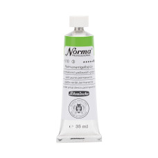 Farba olejna Schmincke Norma Professional o stałym żółtozielonym odcieniu. 35 ml. 510