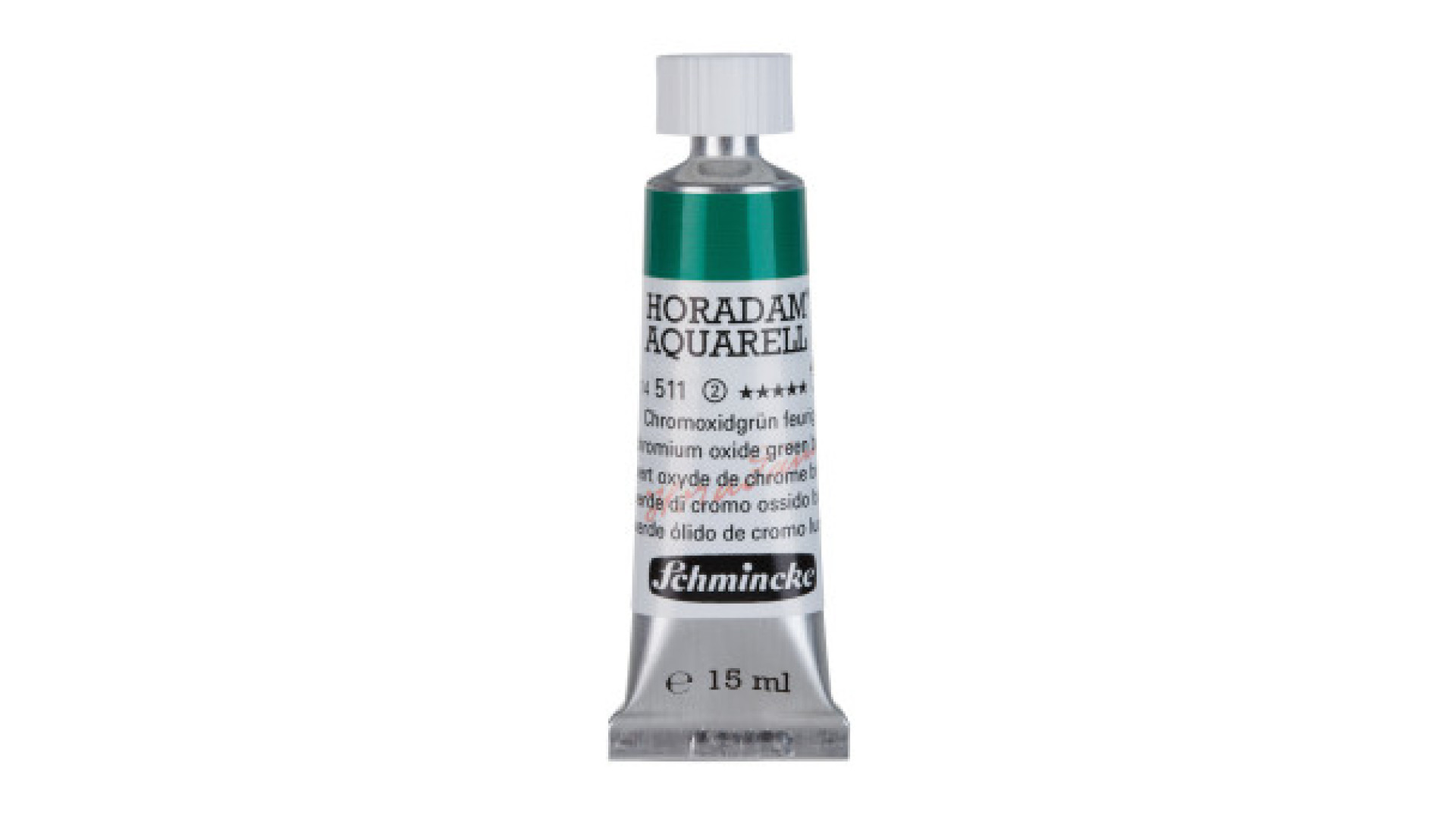 Watercolour paint Schmincke Horadam Aquarell chromium oxide green brilliant 15 ml. 511