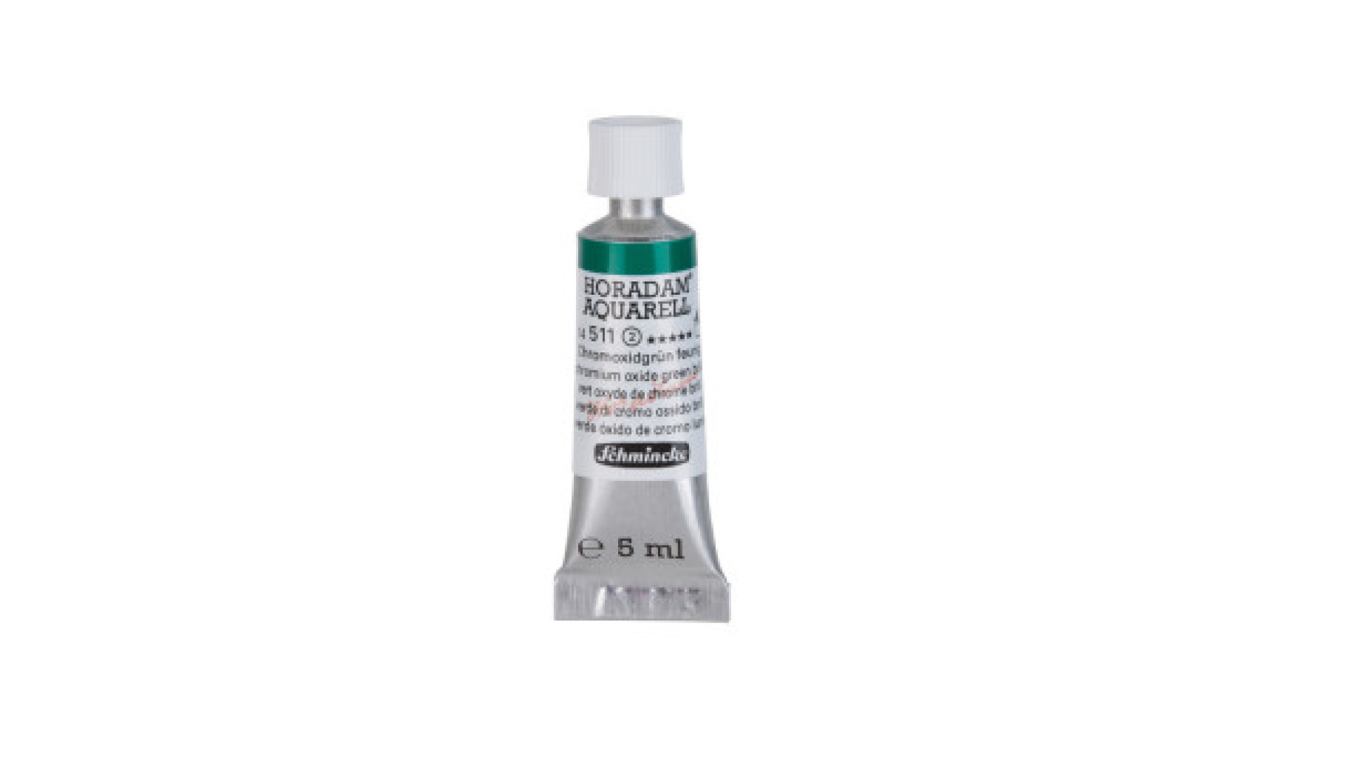 Watercolour paint Schmincke Horadam Aquarell chromium oxide green brilliant 5 ml. 511