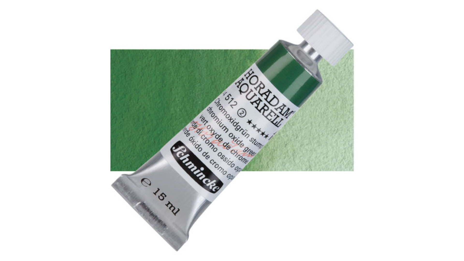 Watercolour paint Schmincke Horadam Aquarell chromium oxide green 15 ml. 512