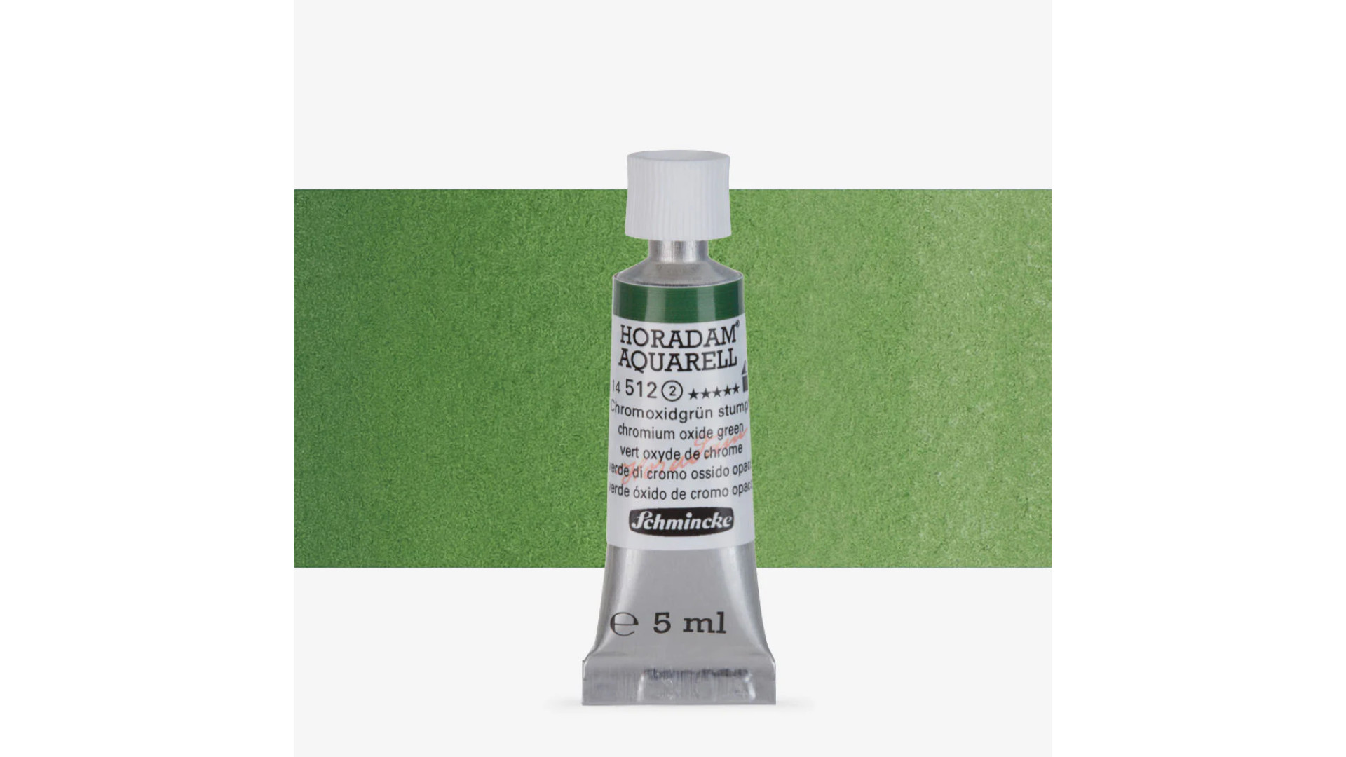 Watercolour paint Schmincke Horadam Aquarell chromium oxide green 5 ml. 512