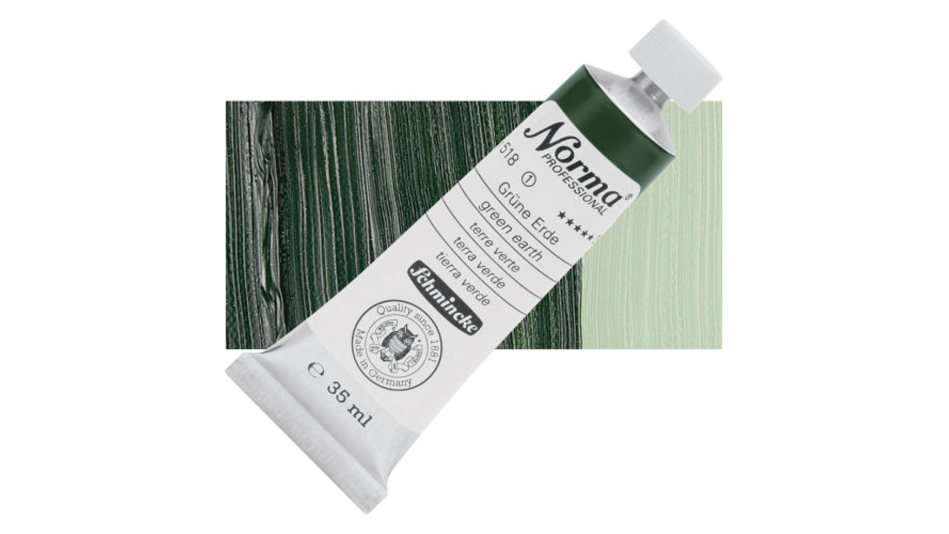 Farba olejna Schmincke Norma Professional w odcieniu ziemi zielonej. 35 ml. 518