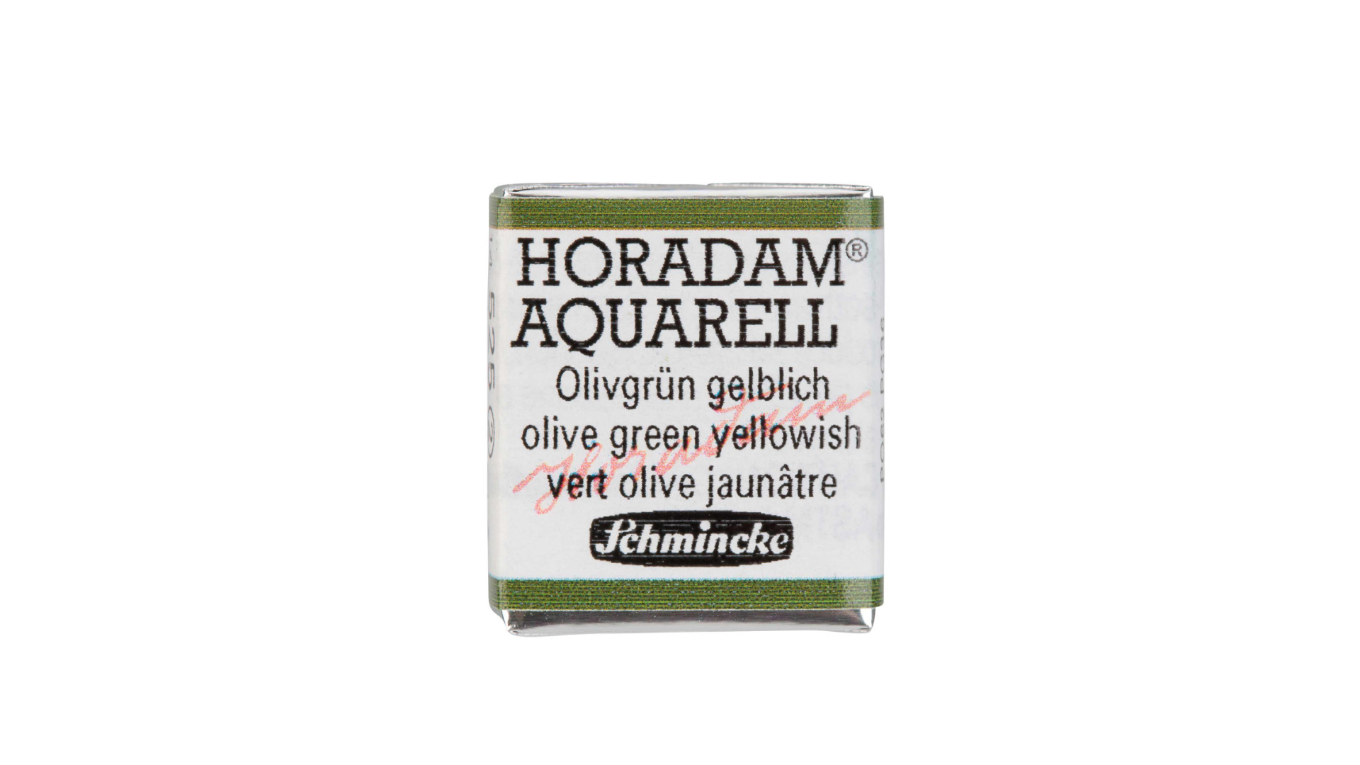 Watercolour paint Schmincke Horadam Aquarell olive green yellowish 525