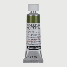 Watercolour paint Schmincke Horadam Aquarell olive green yellowish 15 ml. 525