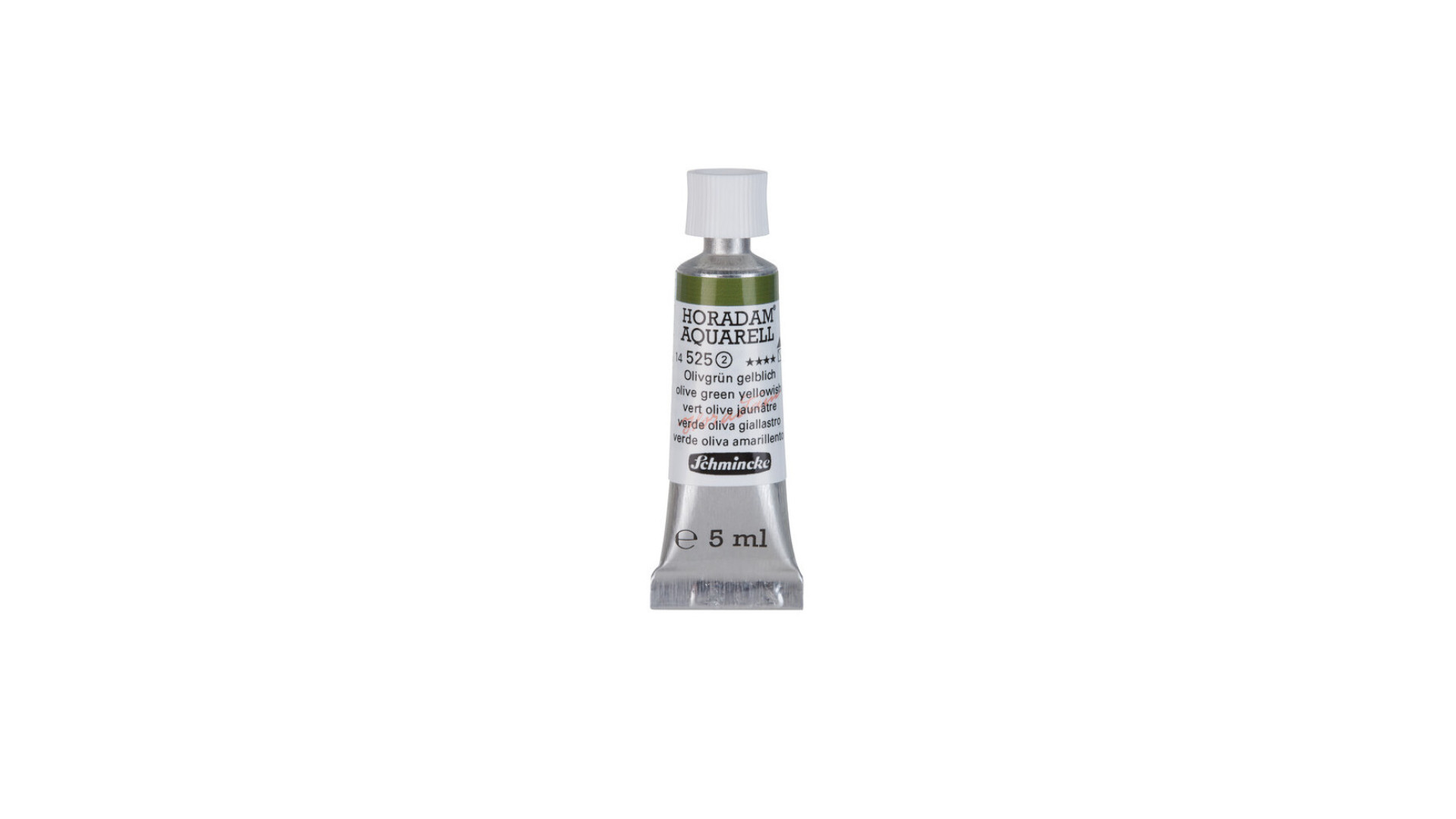 Watercolour paint Schmincke Horadam Aquarell olive green yellowish 5 ml. 525