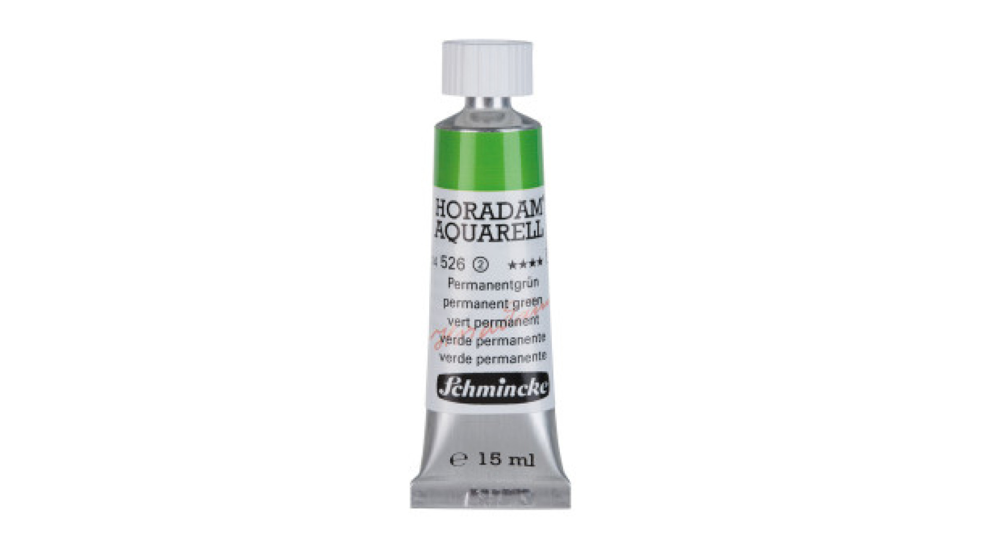 Watercolour paint Schmincke Horadam Aquarell permanent green 15 ml. 526