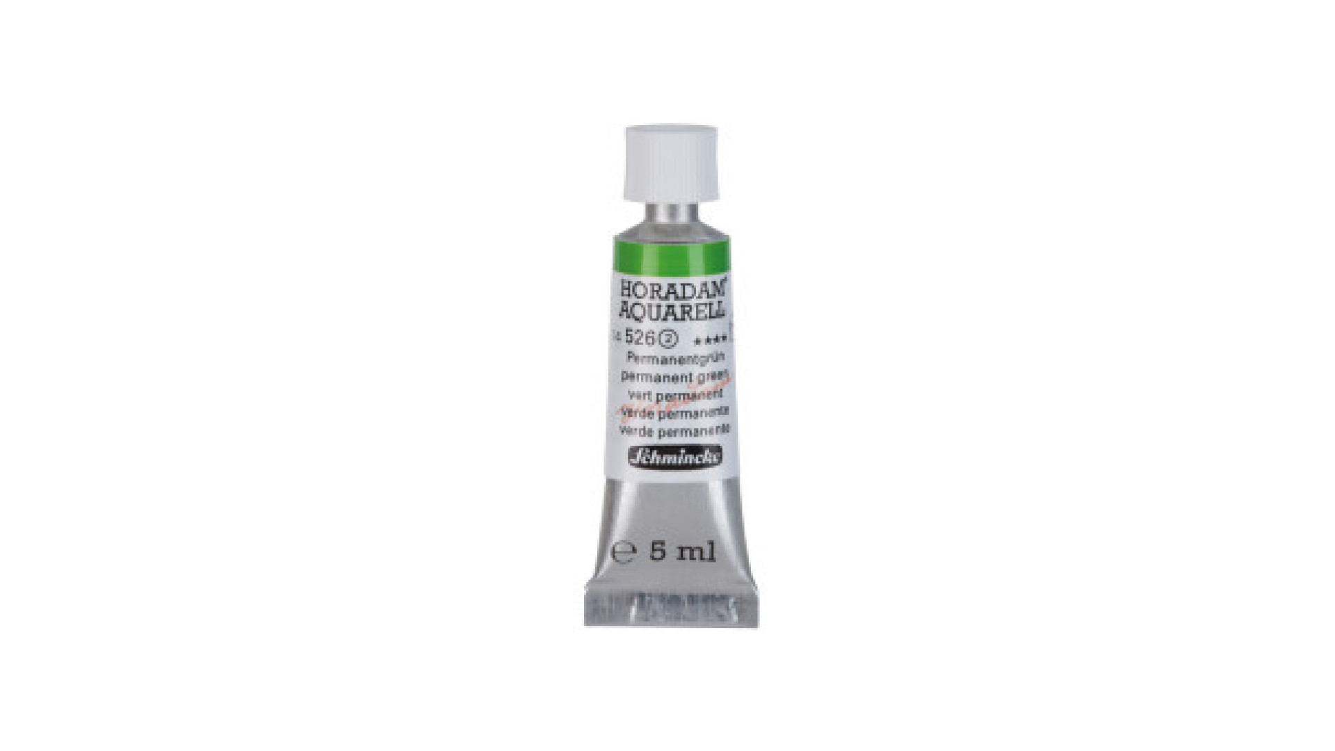 Watercolour paint Schmincke Horadam Aquarell permanent green 5 ml. 526