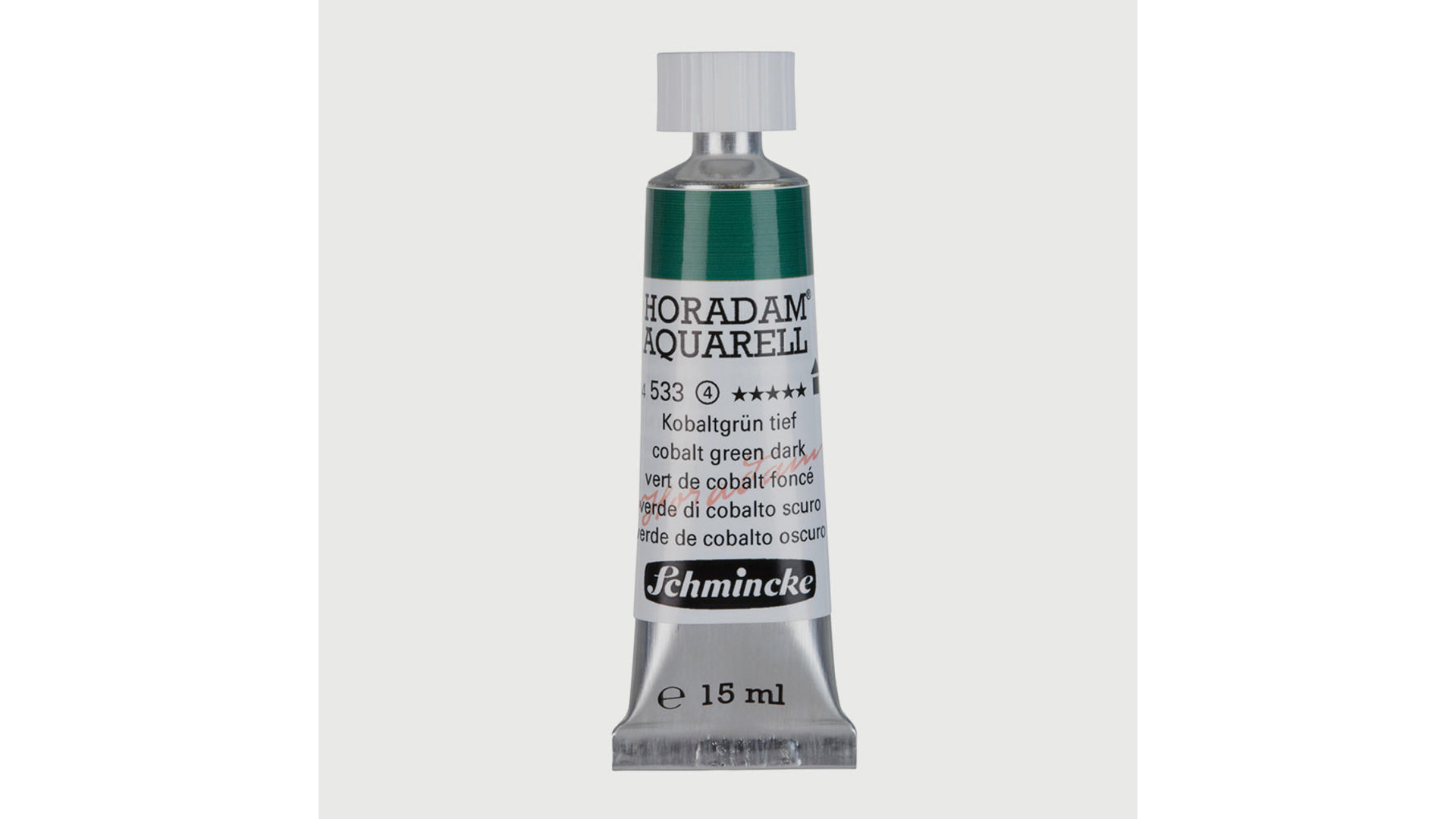 Watercolour paint Schmincke Horadam Aquarell cobalt green dark 15 ml. 533