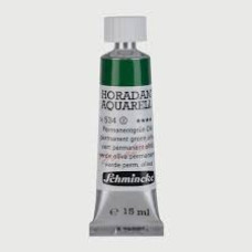 Watercolour paint Schmincke Horadam Aquarell permanent green olive 15 ml. 534