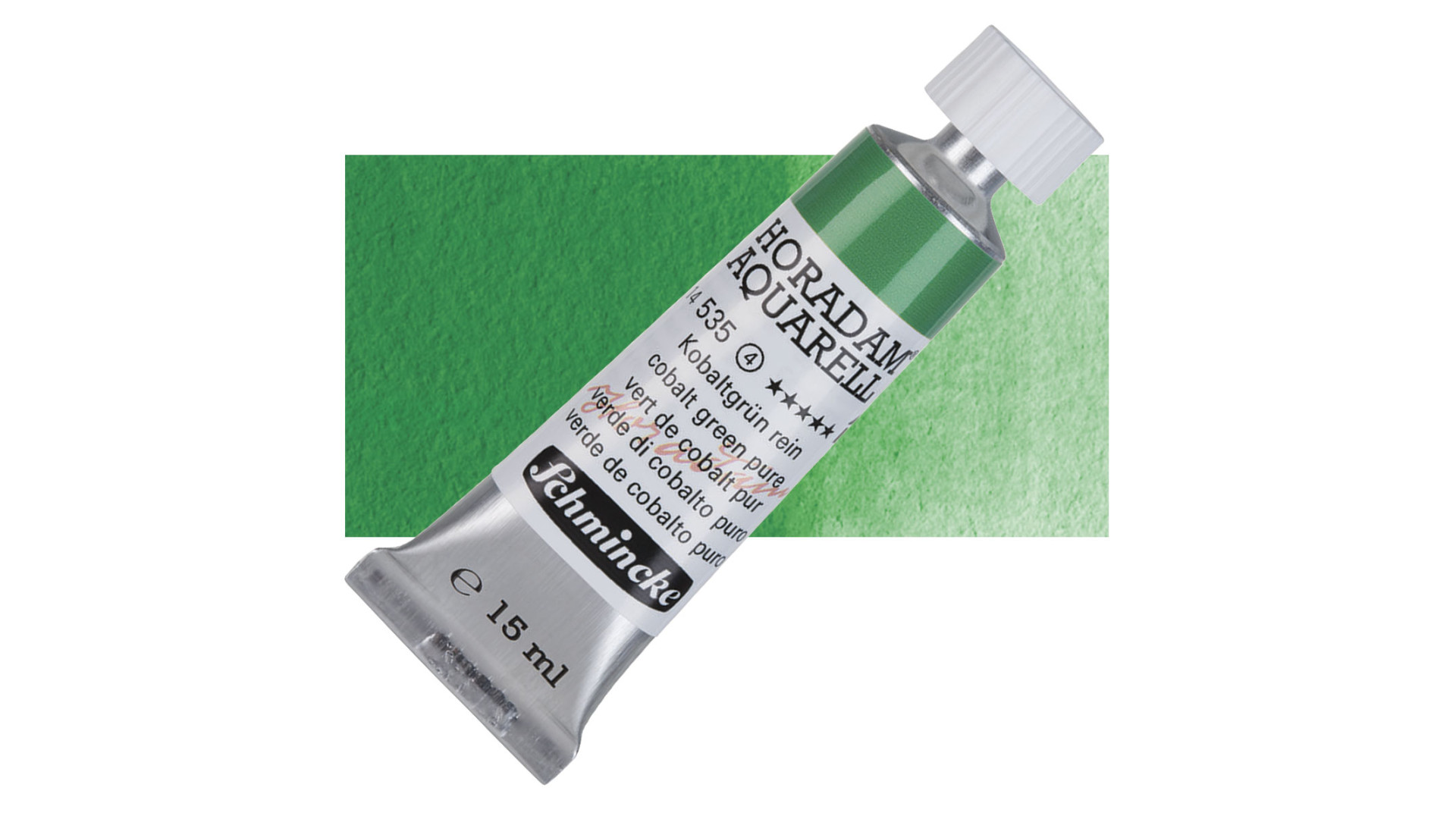 Watercolour paint Schmincke Horadam Aquarell cobalt green pure 15 ml. 535