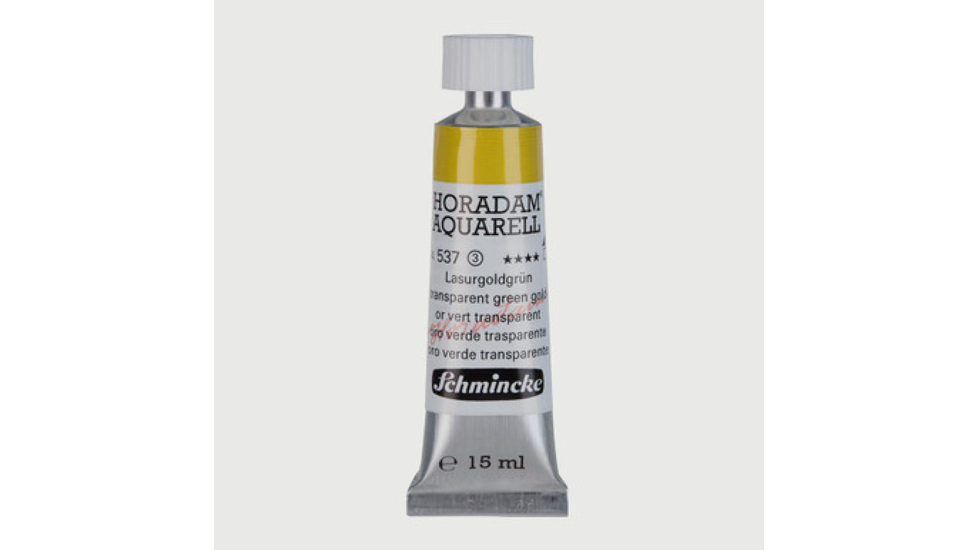 Farba akwarelowa Schmincke Horadam Aquarell transparentny zielony złoty 15 ml. 537